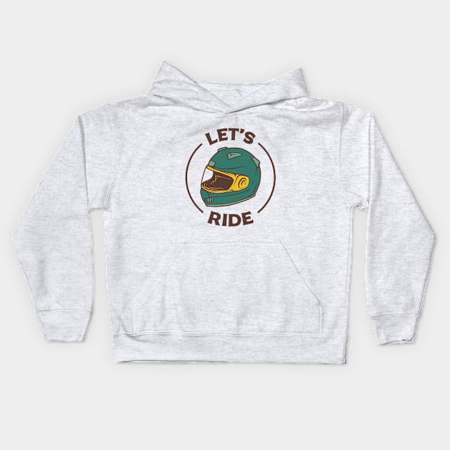 Let's Ride Kids Hoodie by Vintage Division